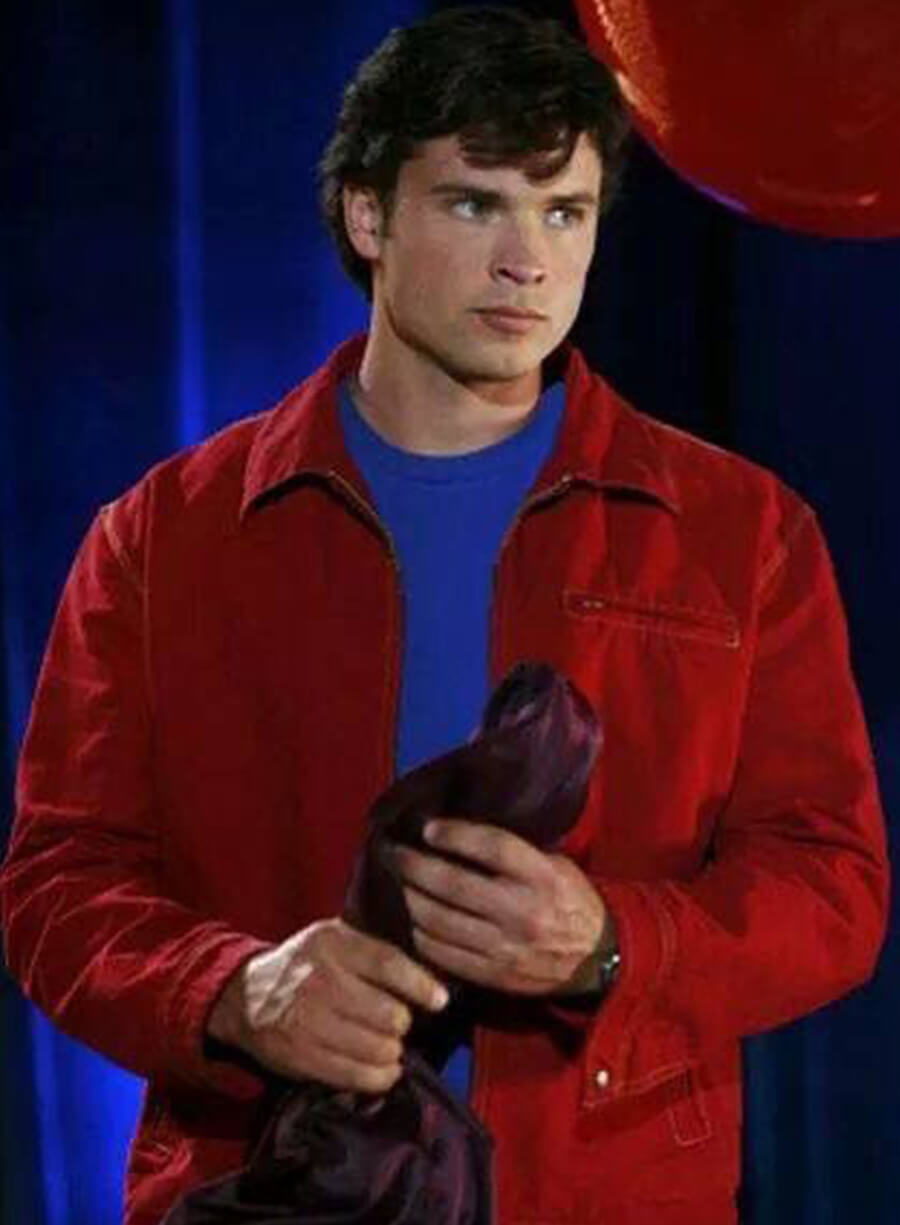Harpoon Clark Kent Inspired Red Cotton Fabric Cotton Jacket - Smallville Style