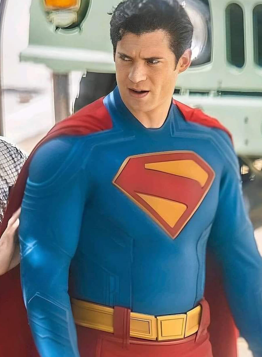Harpoon Clark Kent Inspired Blue Leather Jacket - Superman 2025 Style