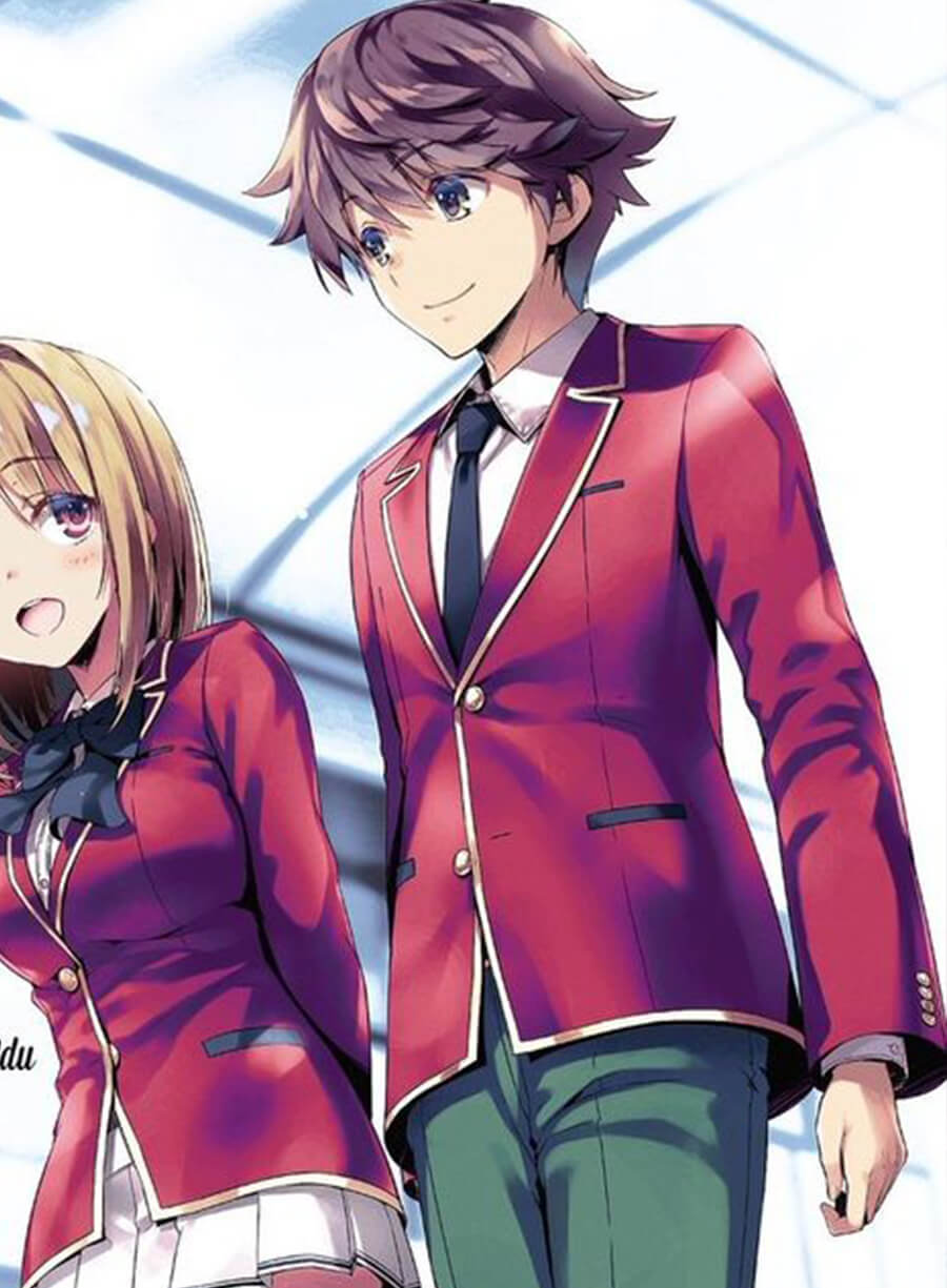 Harpoon Kiyotaka Ayanokoji Inspired Maroon Suiting fabric Leather Jacket - Classroom of the Elite Style