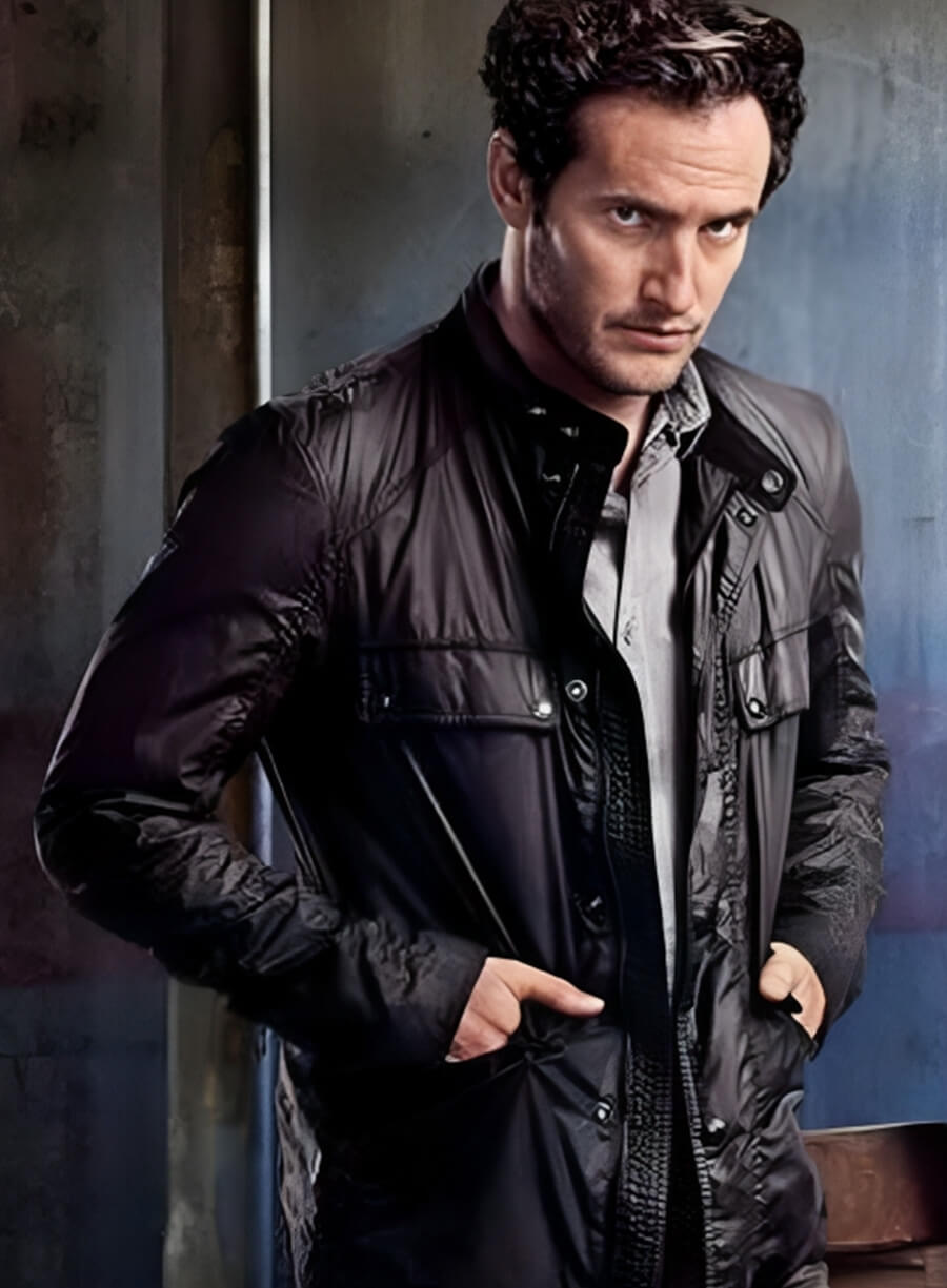 Harpoon Deacon Mailer Inspired Black Leather Jacket - A Real Pain 2024 Style