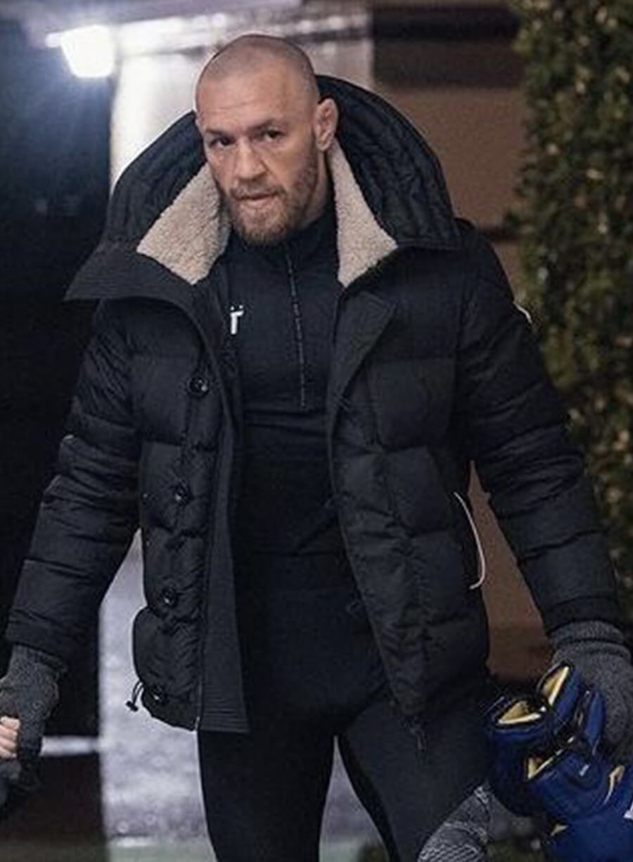 Harpoon Conor McGregor Parka Inspired Black Leather Jacket