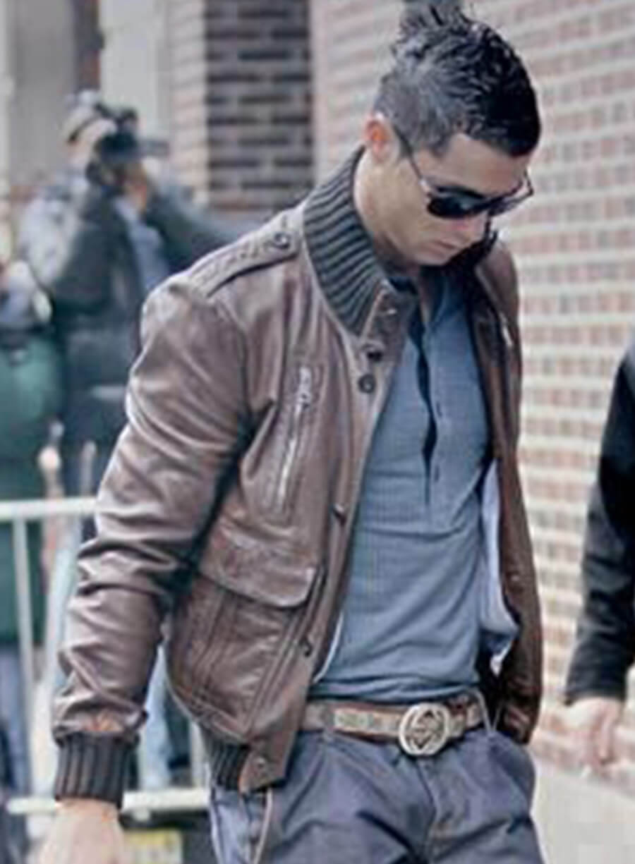 Harpoon Cristiano Ronaldo Inspired Brown Leather Jacket