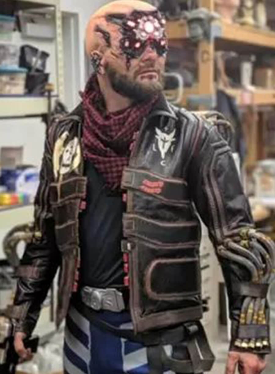 Harpoon Royce Inspired Brown Leather Jacket - Cyberpunk 2077 Style