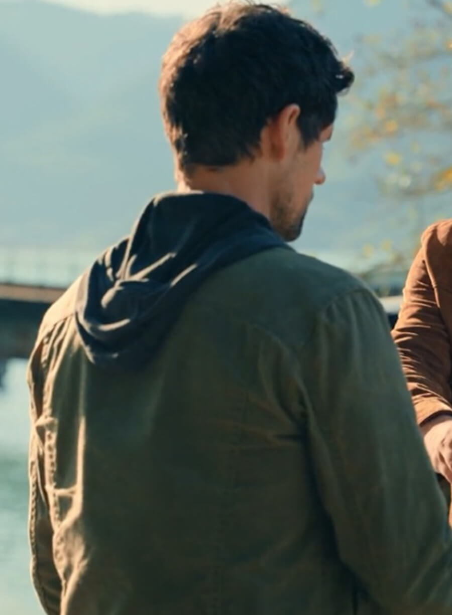 Harpoon Dan Brady Inspired Green Leather Jacket - Virgin River S05 Style