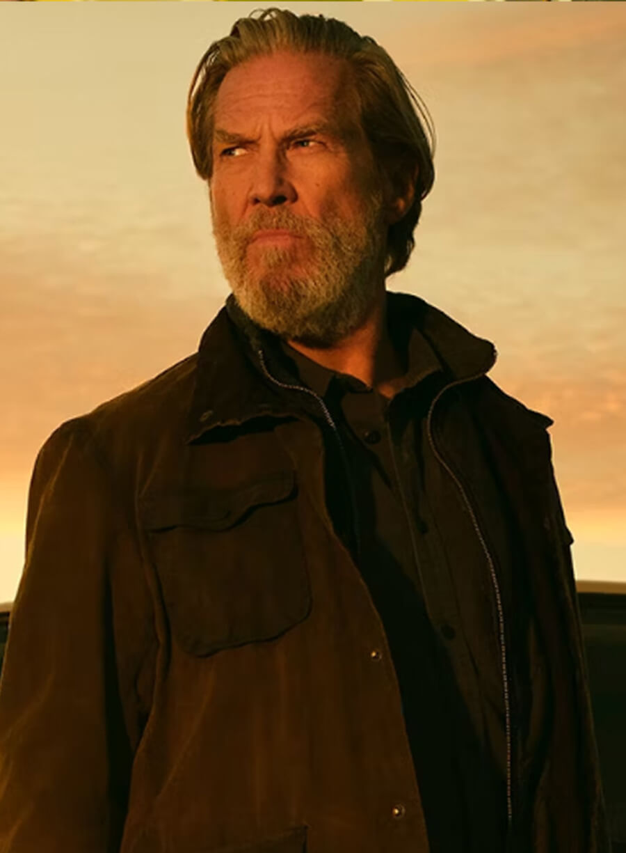 Harpoon Jeff Bridges Inspired Green Cotton Jacket - The Old Man Tv Series Style