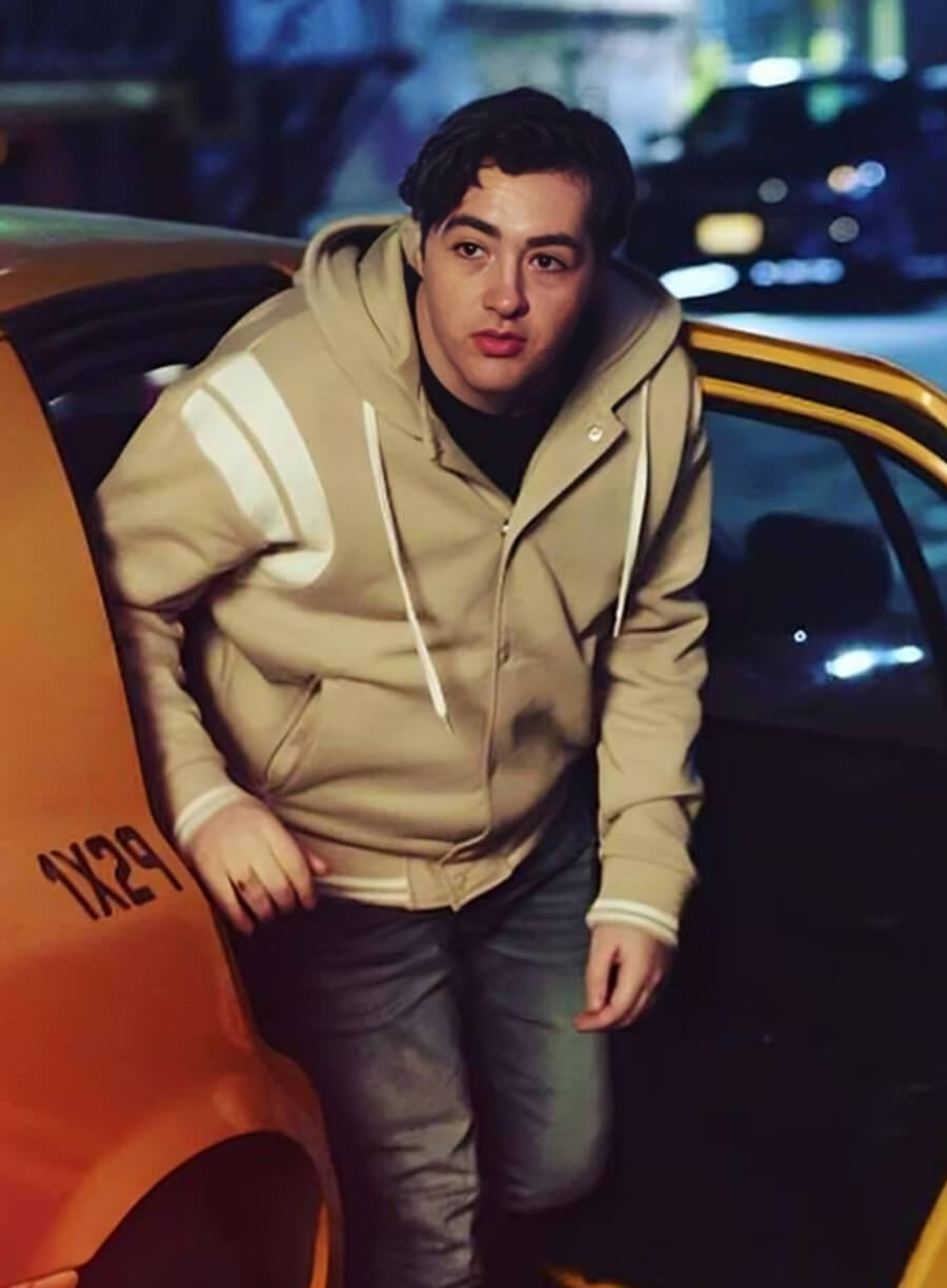 Harpoon Michael Gandolfini Inspired Beige Fleece Fabric Hooded Jacket - Daredevil: Born Again Style