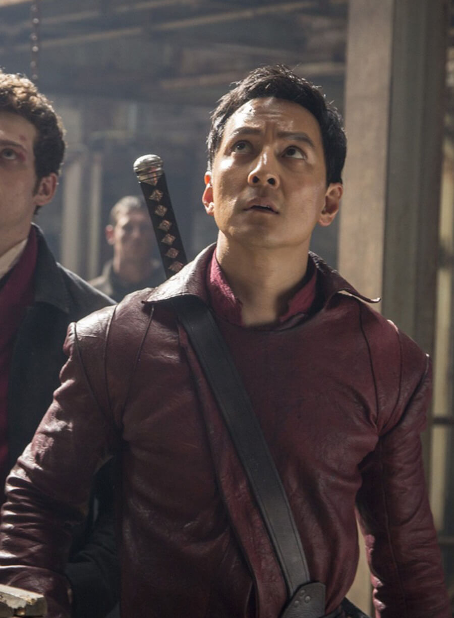 Harpoon Sunny Inspired Maroon Real Leather Coat - Into the Badlands Style