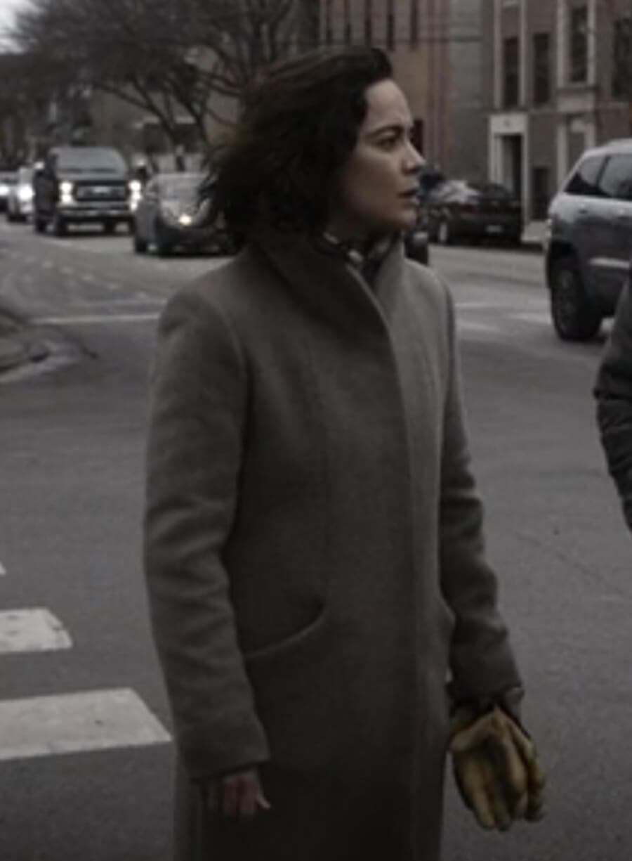 Harpoon Amanda Lucas Inspired Grey Wool Coat - Dark Matter 2024 Style