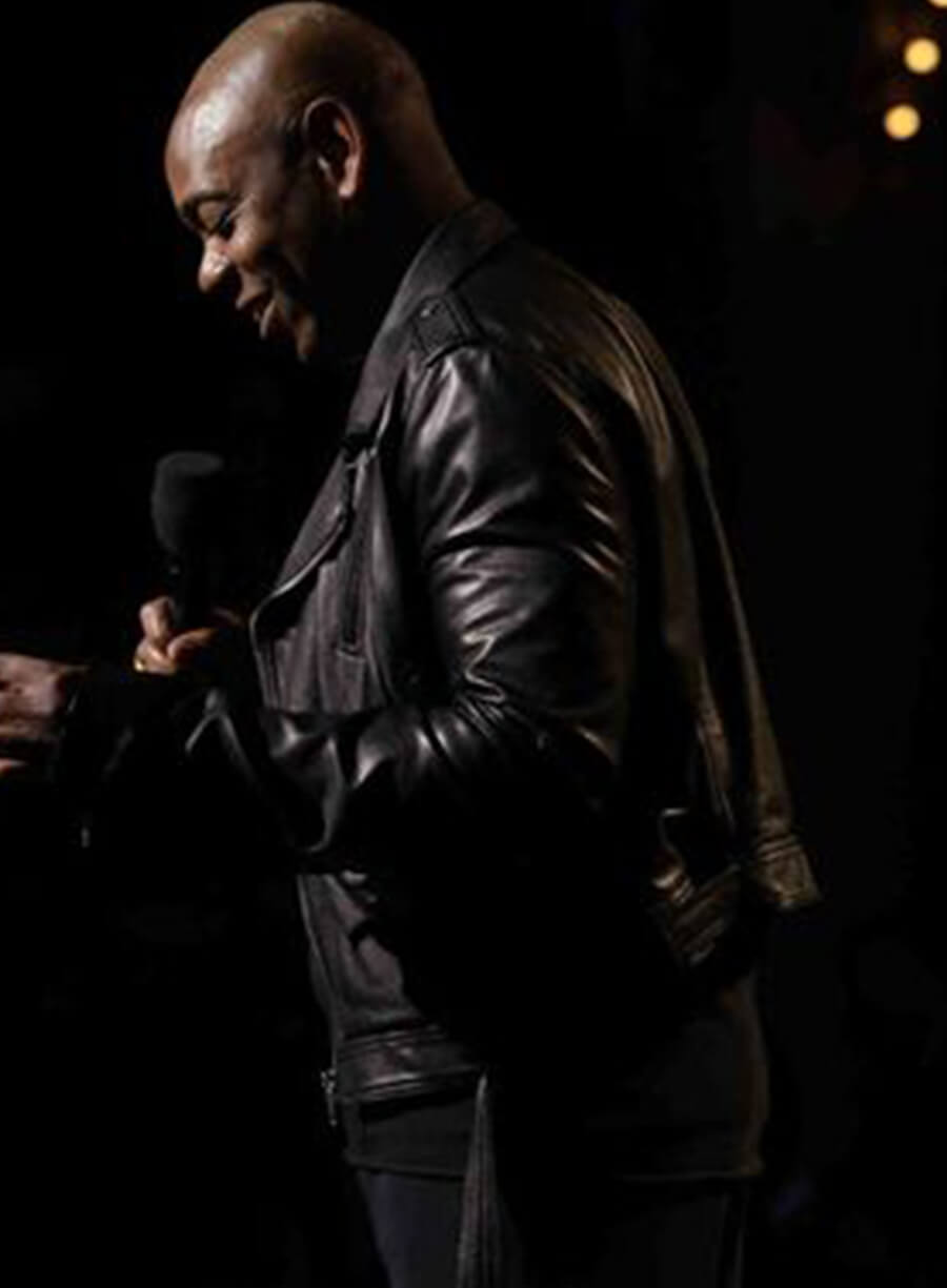 Harpoon Dave Chappelle Inspired Black Leather Jacket