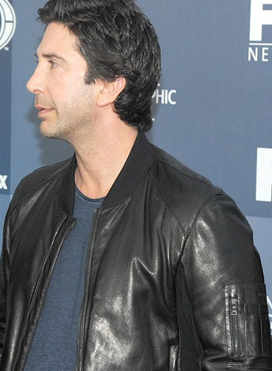 Harpoon David Schwimmer Inspired Black Bomber Jacket