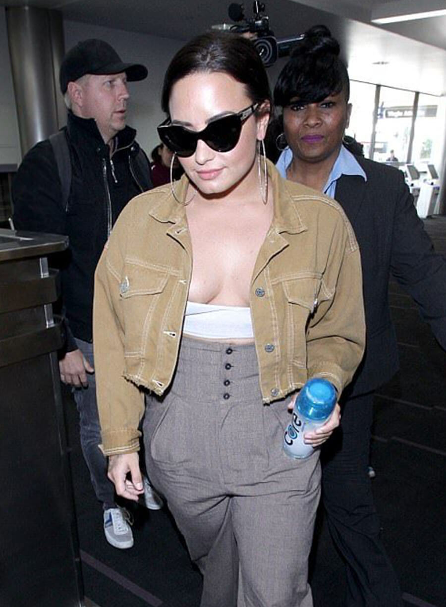 Harpoon Demi Lovato Inspired Brown Cotton Fabric Cotton Jacket