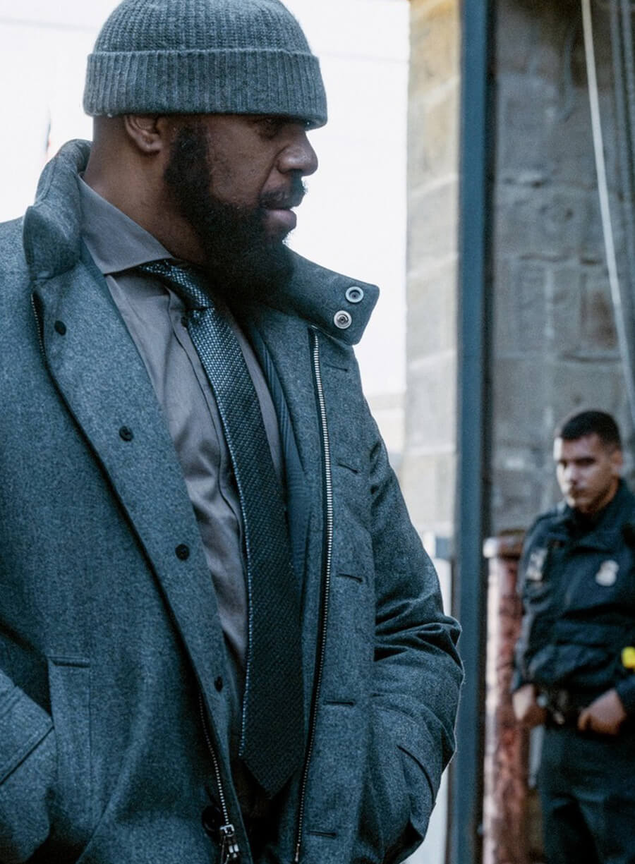 Harpoon Stevie Inspired Grey Leather Jacket - Mayor of Kingstown S04 Style