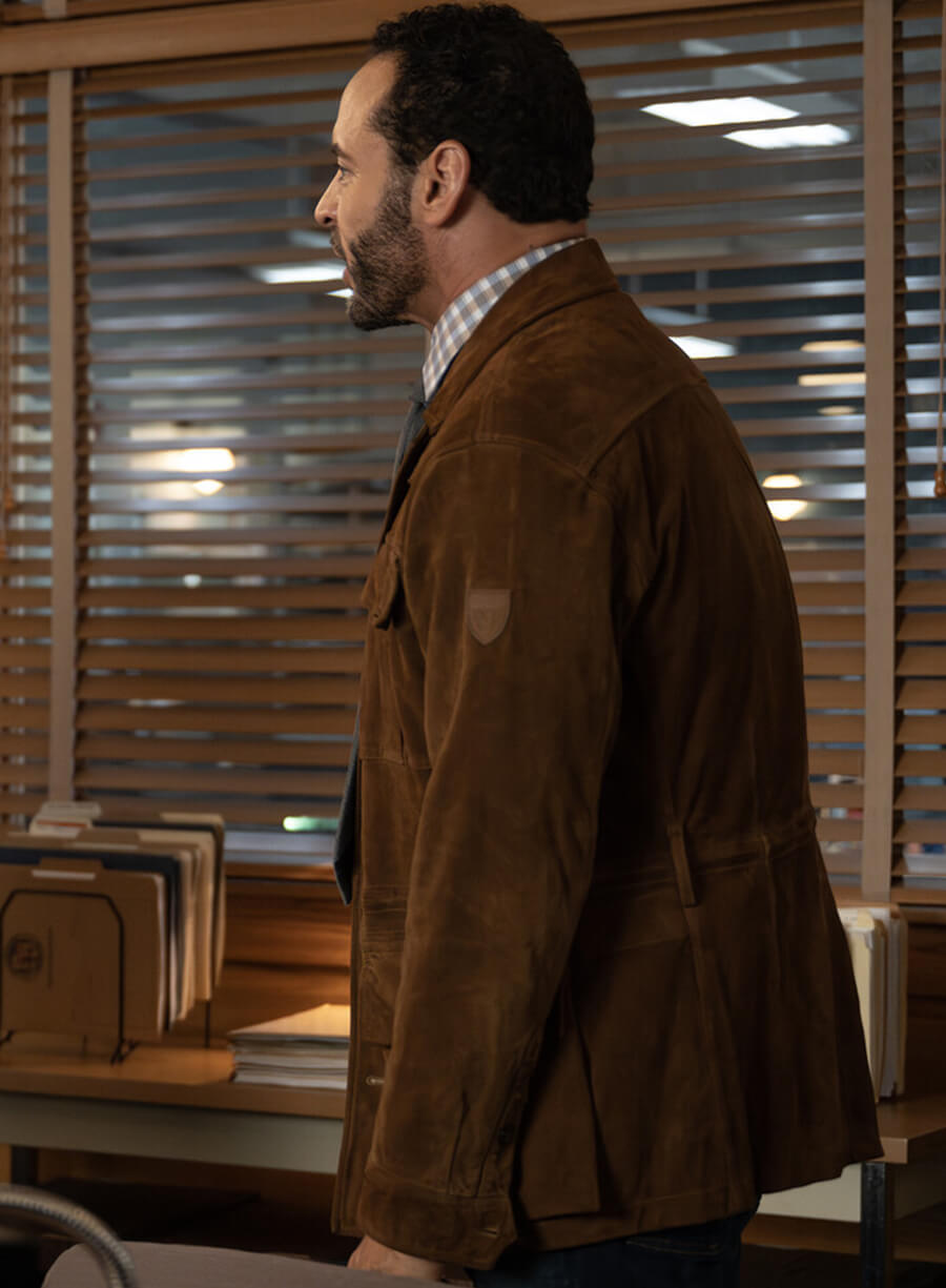 Harpoon Detective Karadec Inspired Brown Leather Jacket - High Potential S01 Style