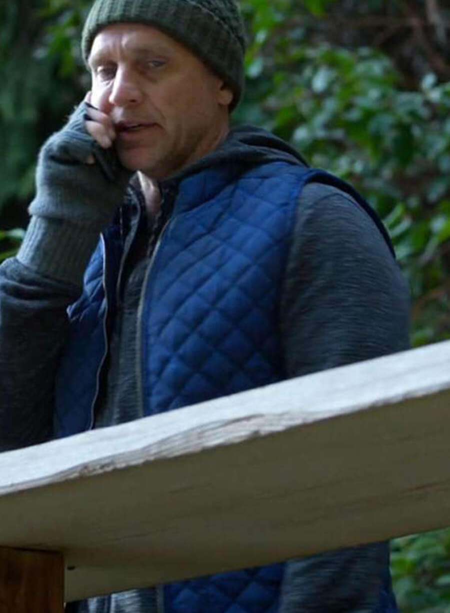 Harpoon Gordon Murphy Inspired Blue Leather Jacket - Murder in a Small Town Style