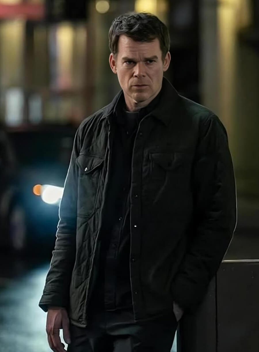 Harpoon Dexter Morgan Inspired Grey Leather Jacket - Dexter Resurrection Style