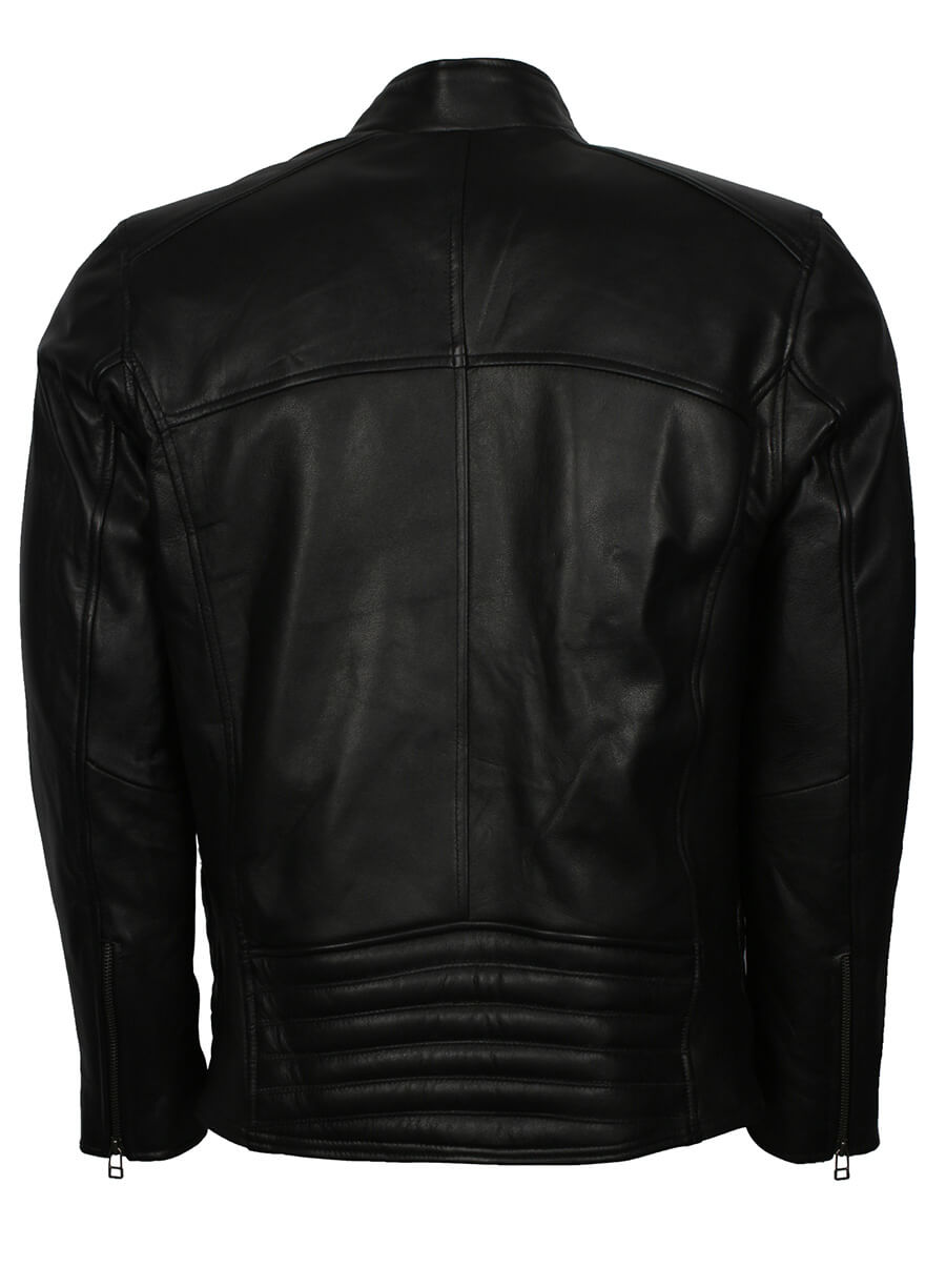Harpoon Diamond Quilted Men Fashion Inspired Black Leather Jacket