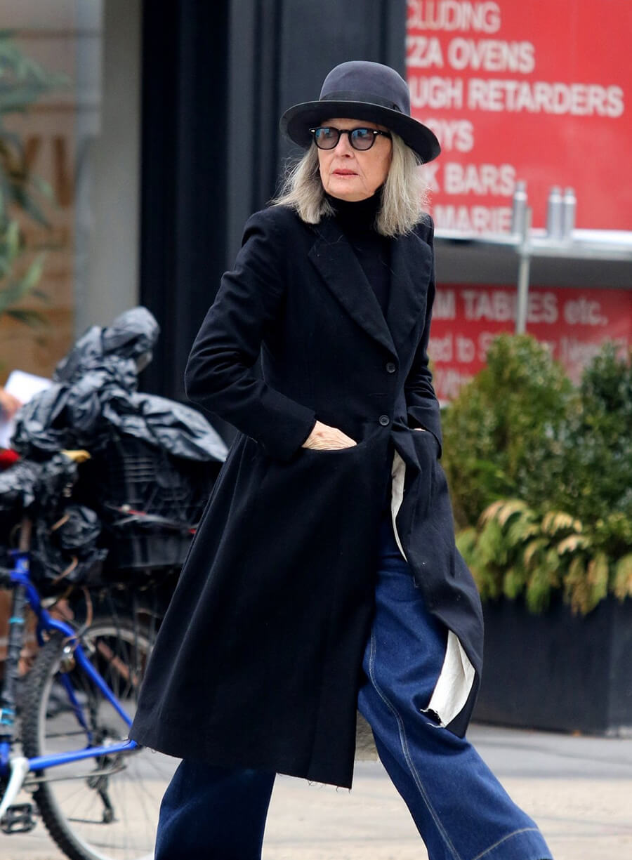 Harpoon Diane Keaton Inspired Black Coat