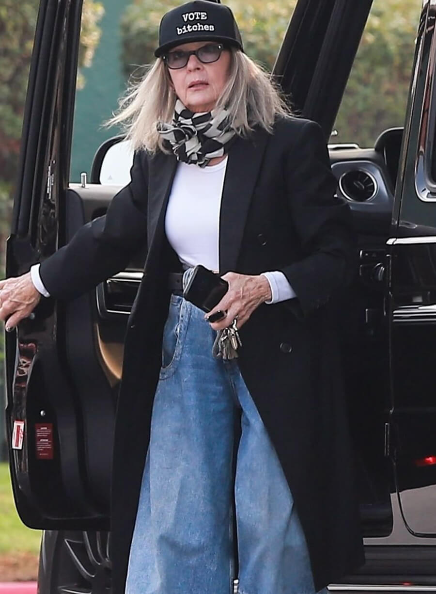 Harpoon Diane Keaton Inspired Black Wool Coat