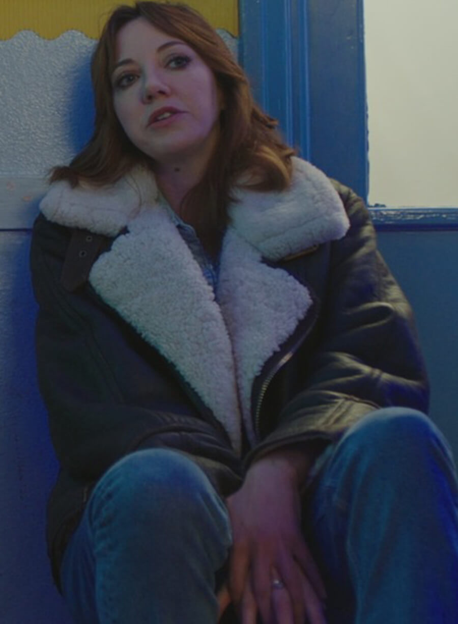 Harpoon Liz Inspired Black Leather Jacket - Motherland S03 Style
