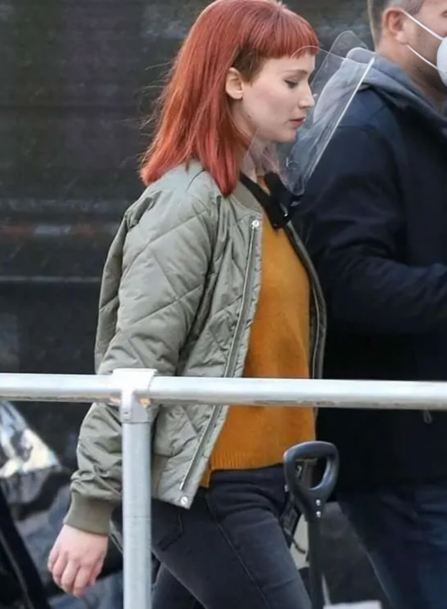 Harpoon Kate Dibiasky Inspired Grey Bomber Jacket - Don't Look Up Style