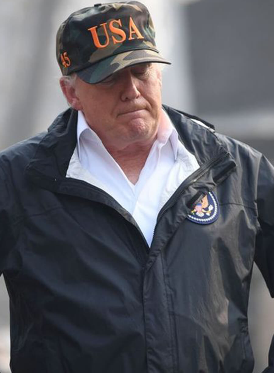 Harpoon Donald Trump Inspired Black Hooded Jacket