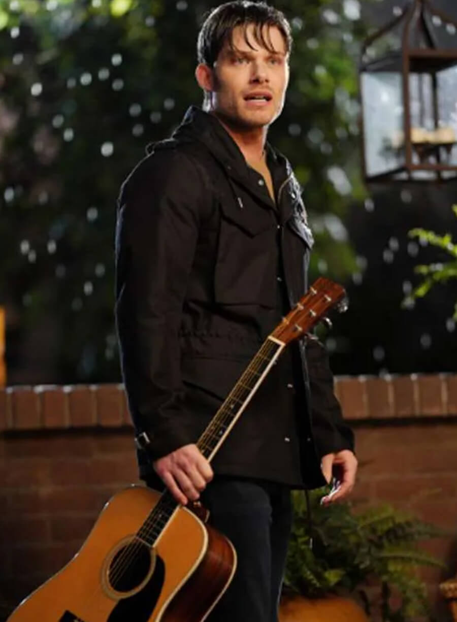 Harpoon Dr. Atticus Lincoln Inspired Black Hooded Jacket - Grey's Anatomy Style