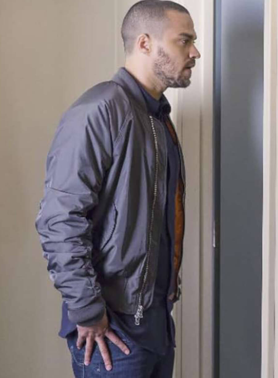 Harpoon Dr. Jackson Avery Inspired Grey Bomber Jacket - Grey's Anatomy Style