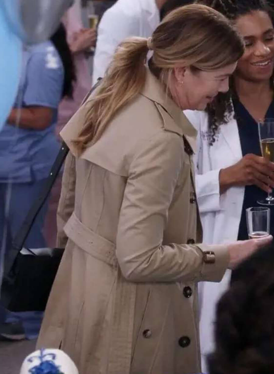 Harpoon Dr. Meredith Inspired Beige Coat - Grey's Anatomy Style