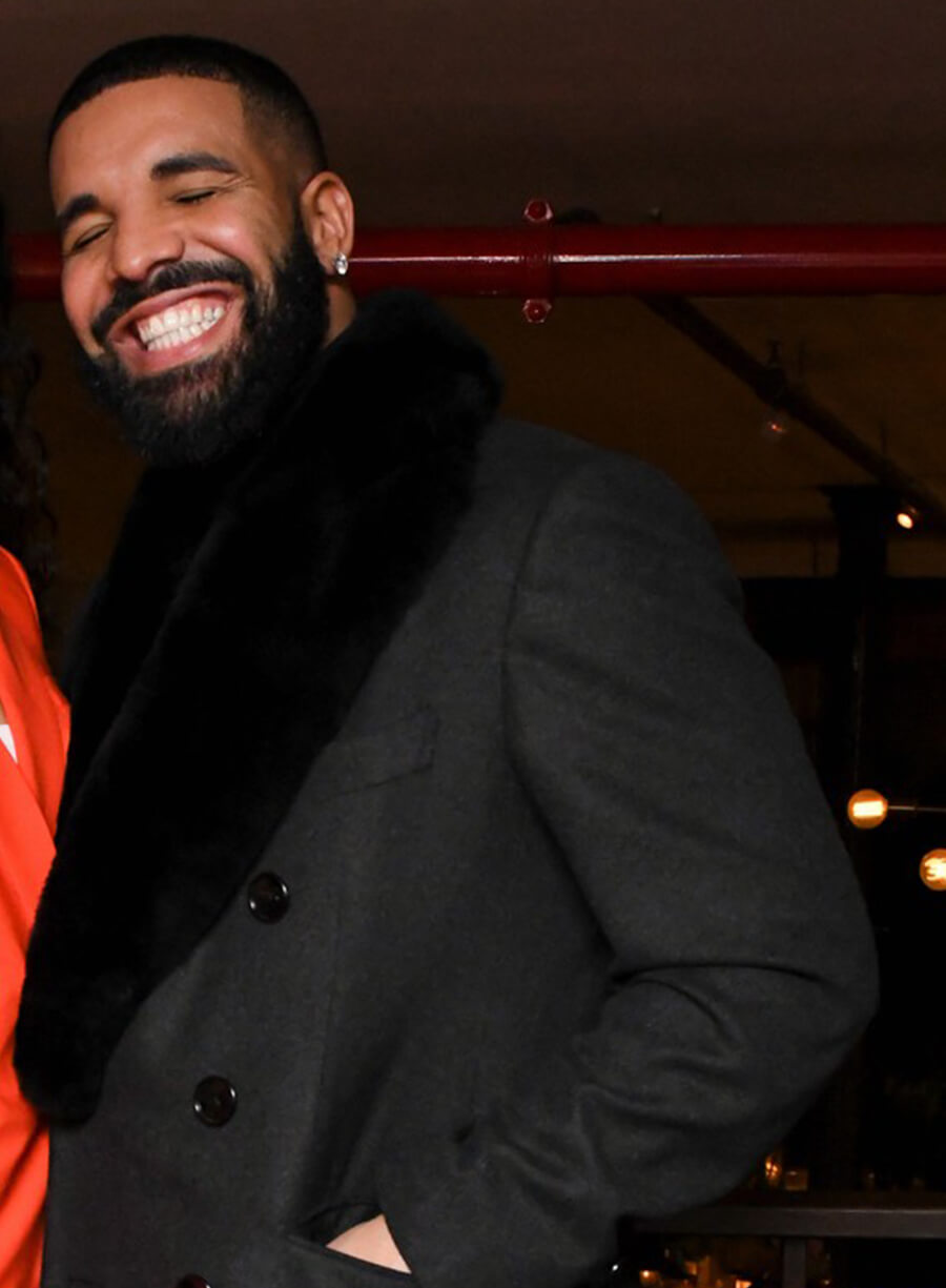 Harpoon Drake Shearling Inspired Black Coat