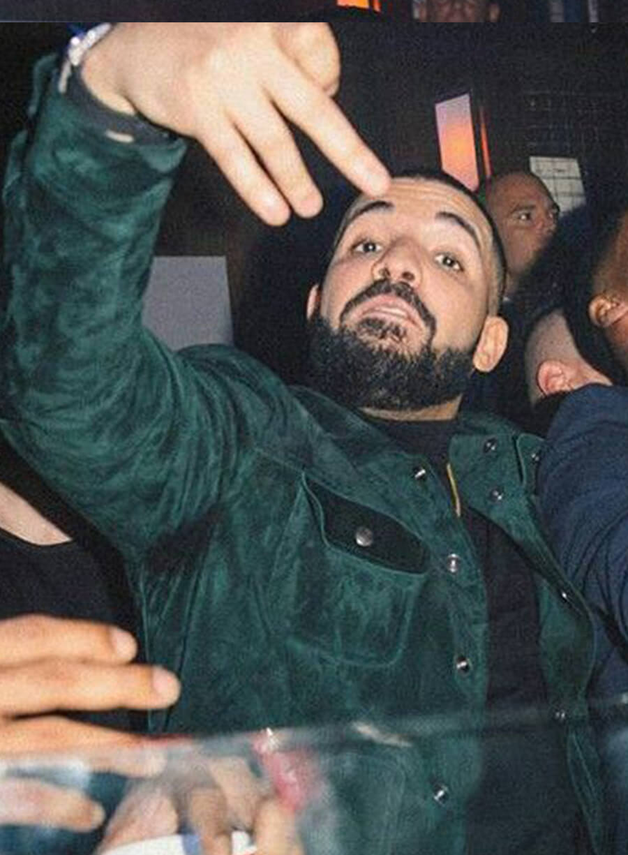 Harpoon Drake Velvet Inspired Green Leather Jacket