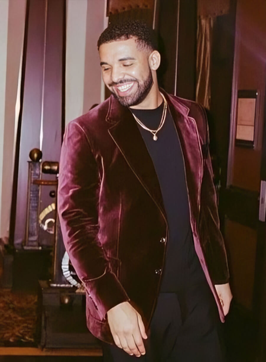 Harpoon Drake Velvet Maroon Blazer Inspired Maroon Leather Jacket