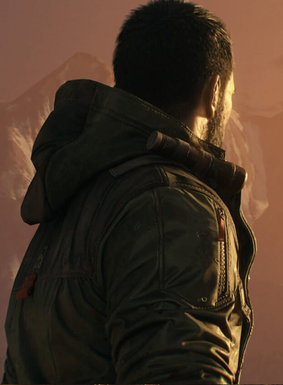 Harpoon Dying Light 2 The Beast Survivor Cosplay Inspired Green and Black Faux Leather or Real Leather Hooded Jacket