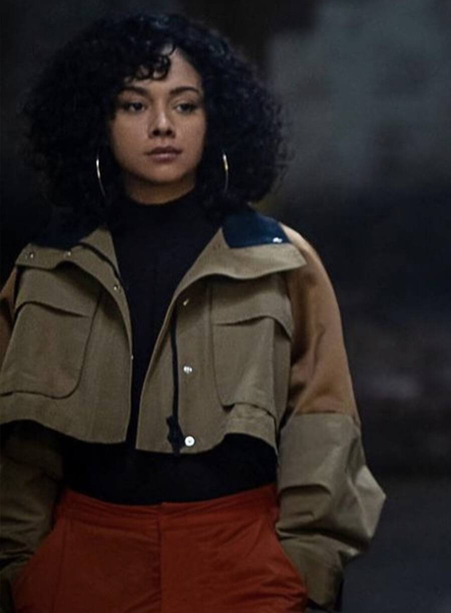 Harpoon Effie Inspired Brown Leather Jacket - Power Book II: Ghost Style