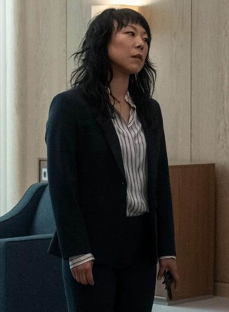 Harpoon Eidra Graham Inspired Black Leather Jacket - The Diplomat Style