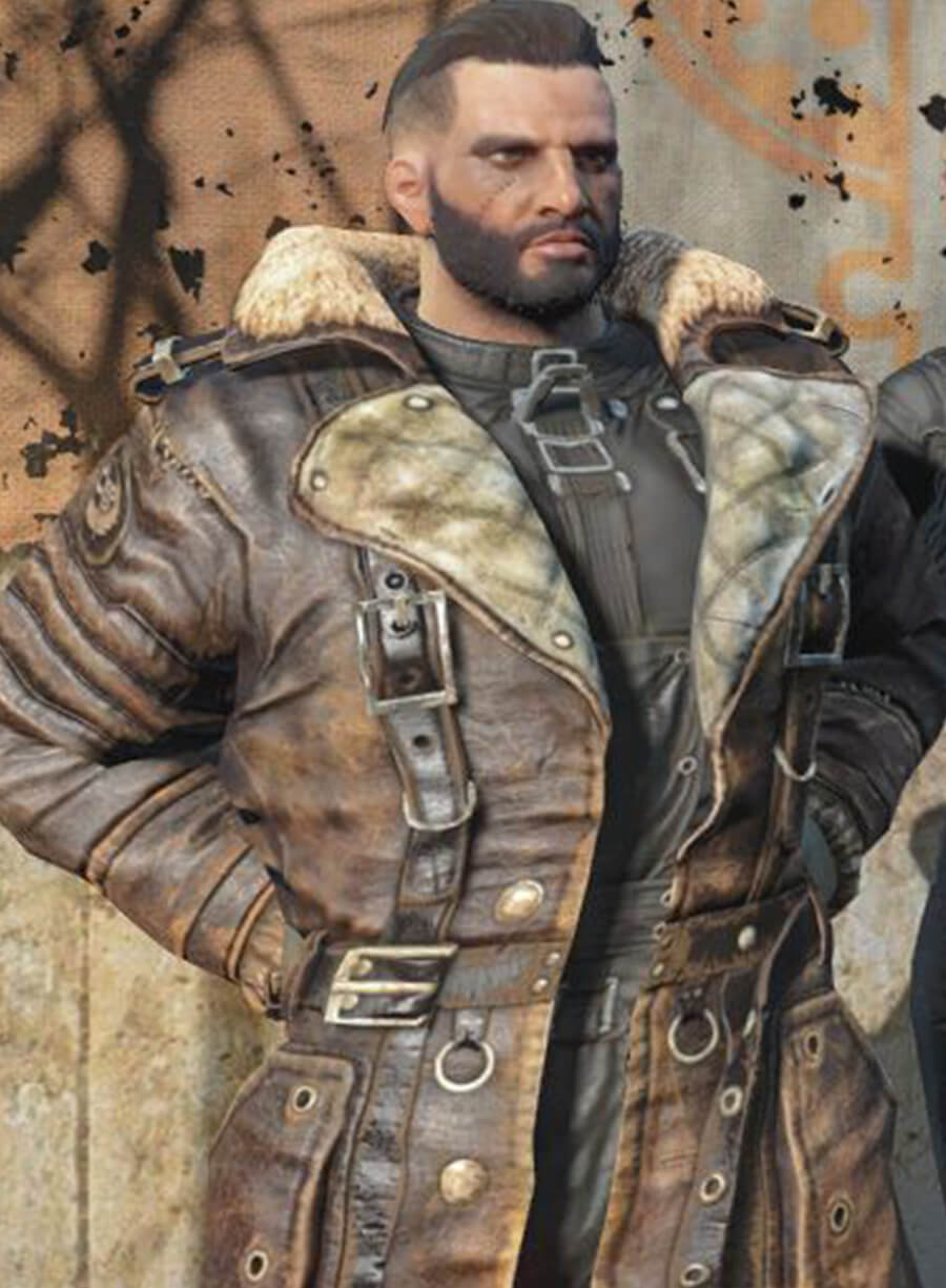 Harpoon Elder Arthur Maxson Inspired Brown Coat - Fallout 4 Style