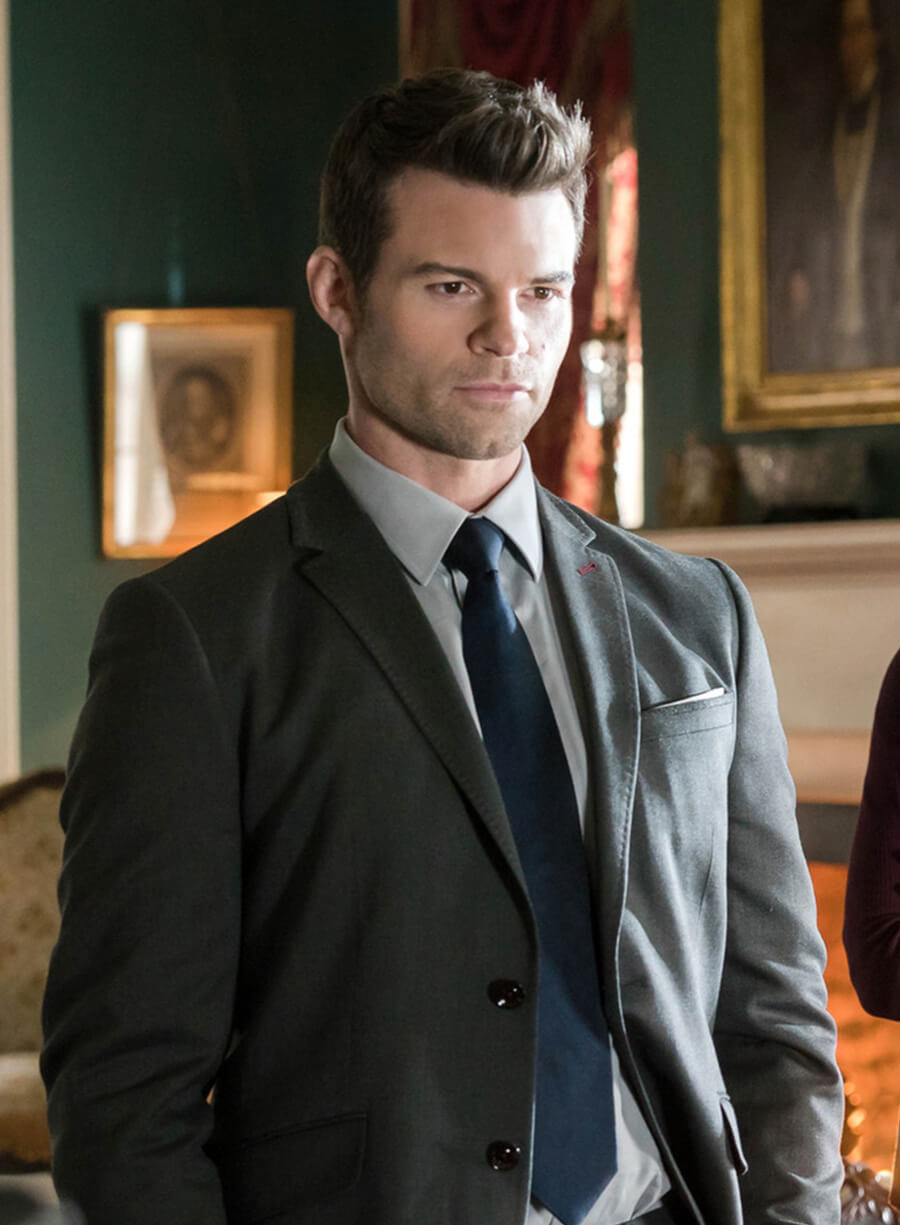 Harpoon Elijah Mikaelson Inspired Grey Leather Jacket - The Originals S02 Style