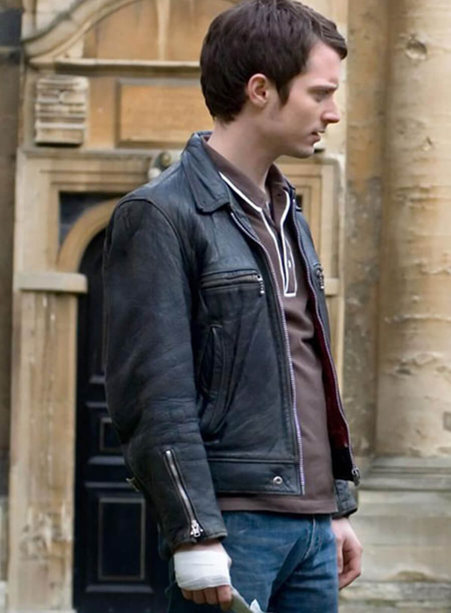 Harpoon Martin Inspired Black Real Leather Leather Jacket - The Oxford Murders Style