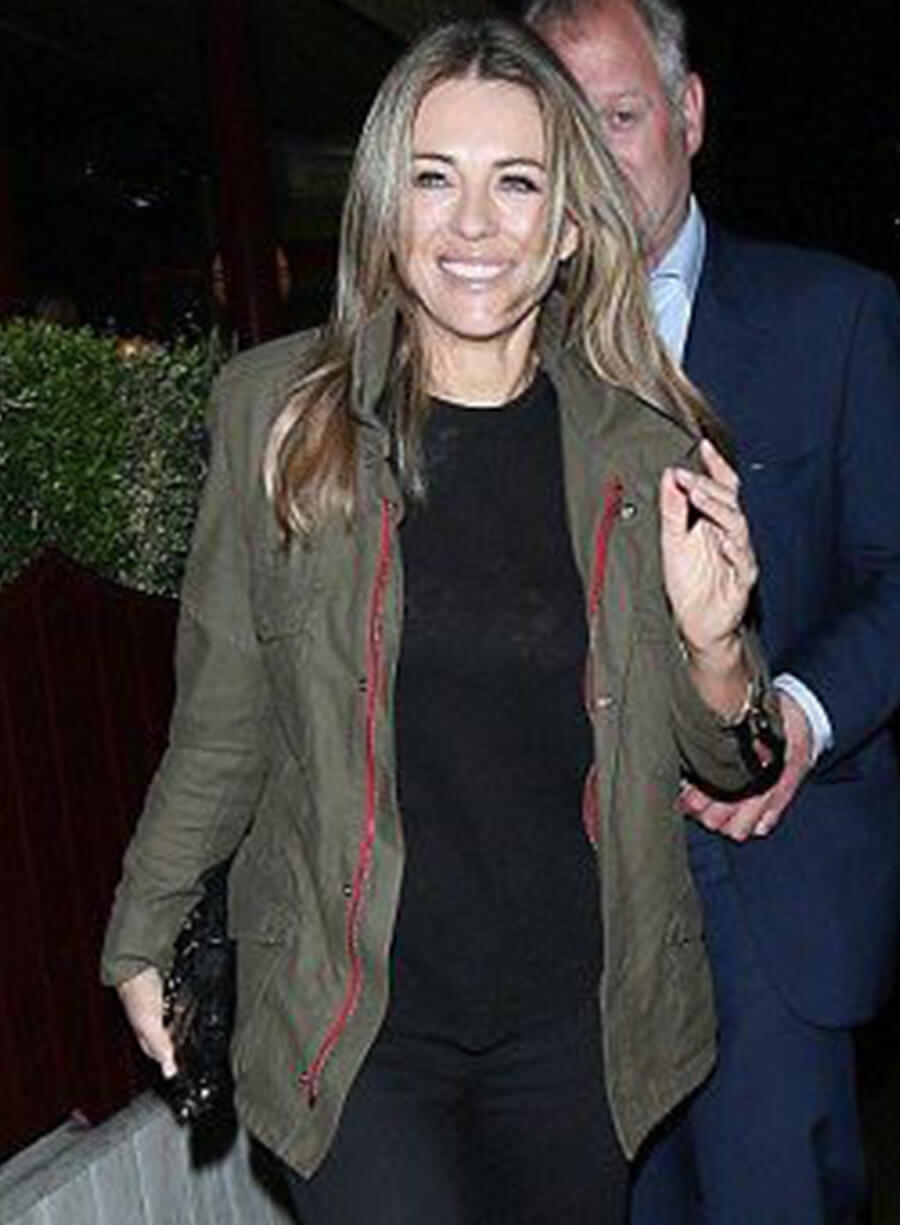 Harpoon Elizabeth Hurley Inspired Green Leather Jacket