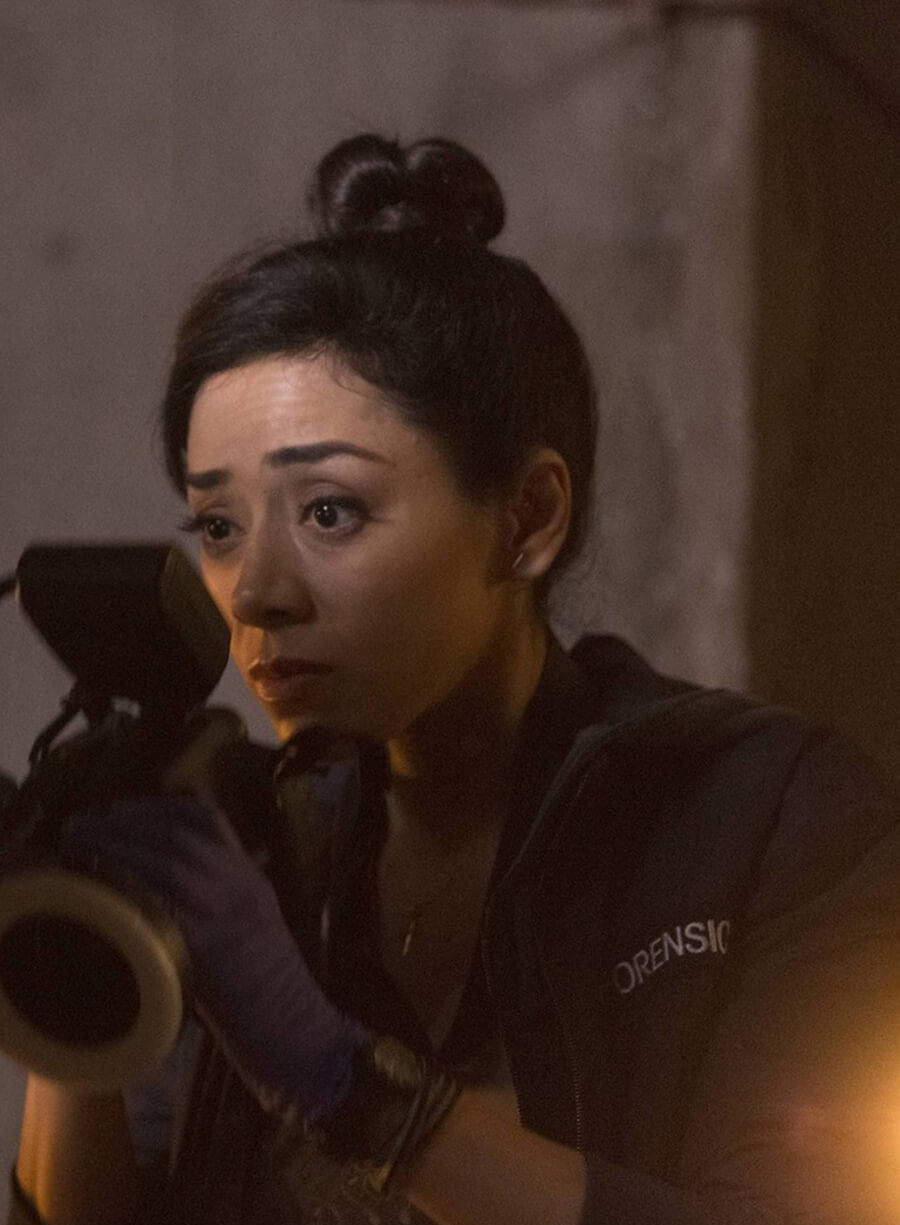 Harpoon Ella Lopez Inspired Blue Leather Jacket - Lucifer S02 Style