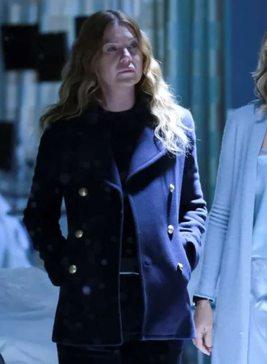 Harpoon Dr. Meredith Grey Inspired Black Coat - Grey's Anatomy Style