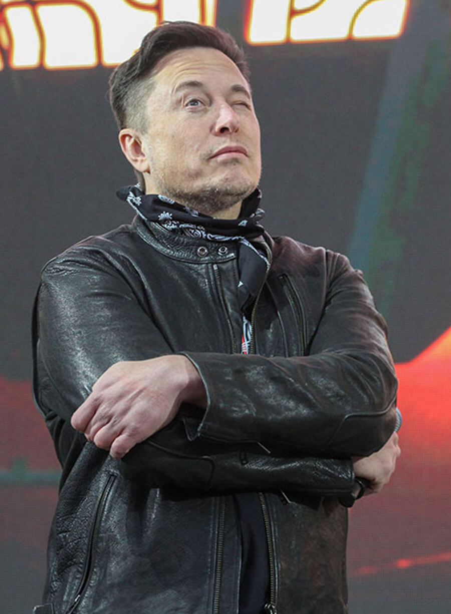 Harpoon Elon Musk Inspired Black Leather Jacket