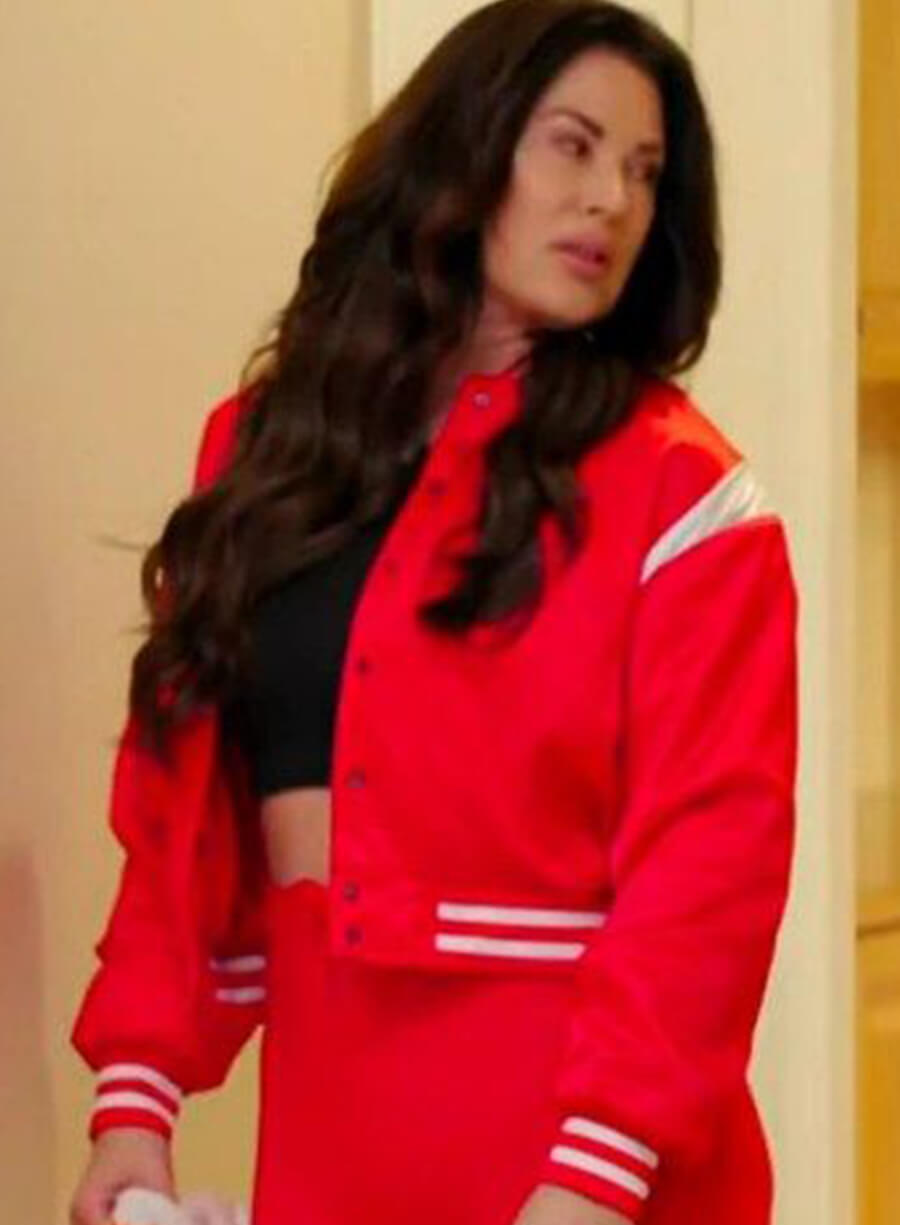 Harpoon Emily Simpson Inspired Red Bomber Jacket - The Real Housewives of Orange County Style