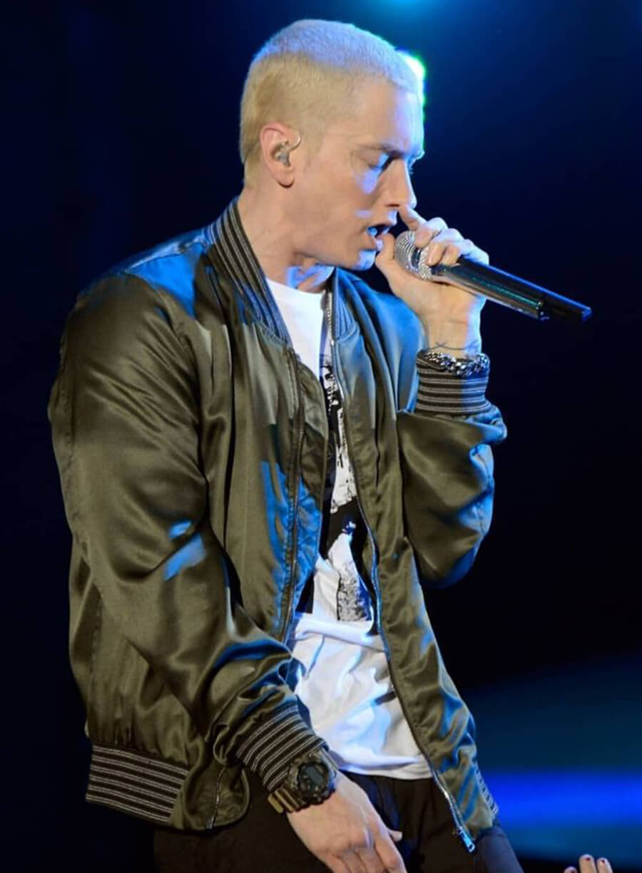 Harpoon Eminem Inspired Green Bomber Jacket