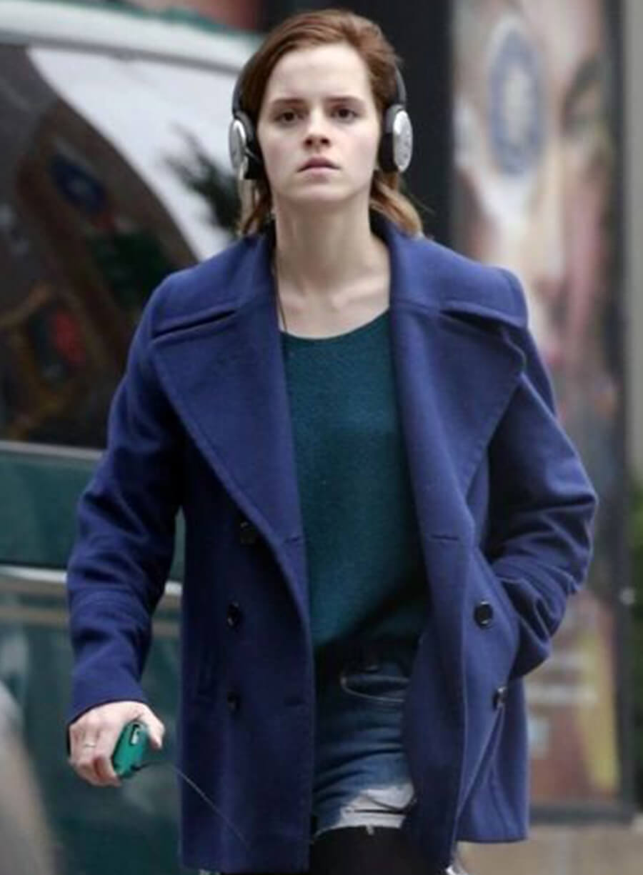 Harpoon Emma Watson Inspired Blue Wool Fabric Coat