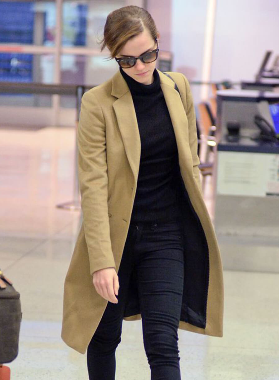 Harpoon Emma Watson Camel Inspired Camel Wool Fabric Coat