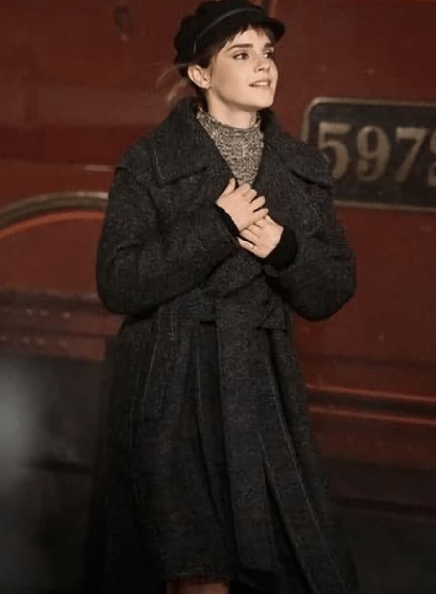 Harpoon Hermione Granger Inspired Black Wool Fabric Coat - Harry Potter 20th Anniversary: Return to Hogwarts Style