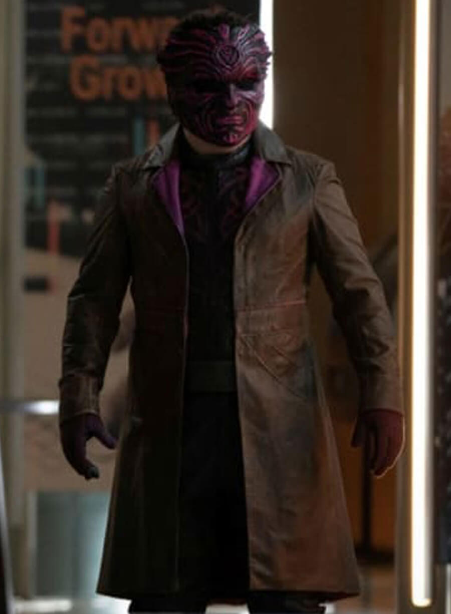 Harpoon Bashir Malik Inspired Brown Real Leather Coat - The Flash S07 Style