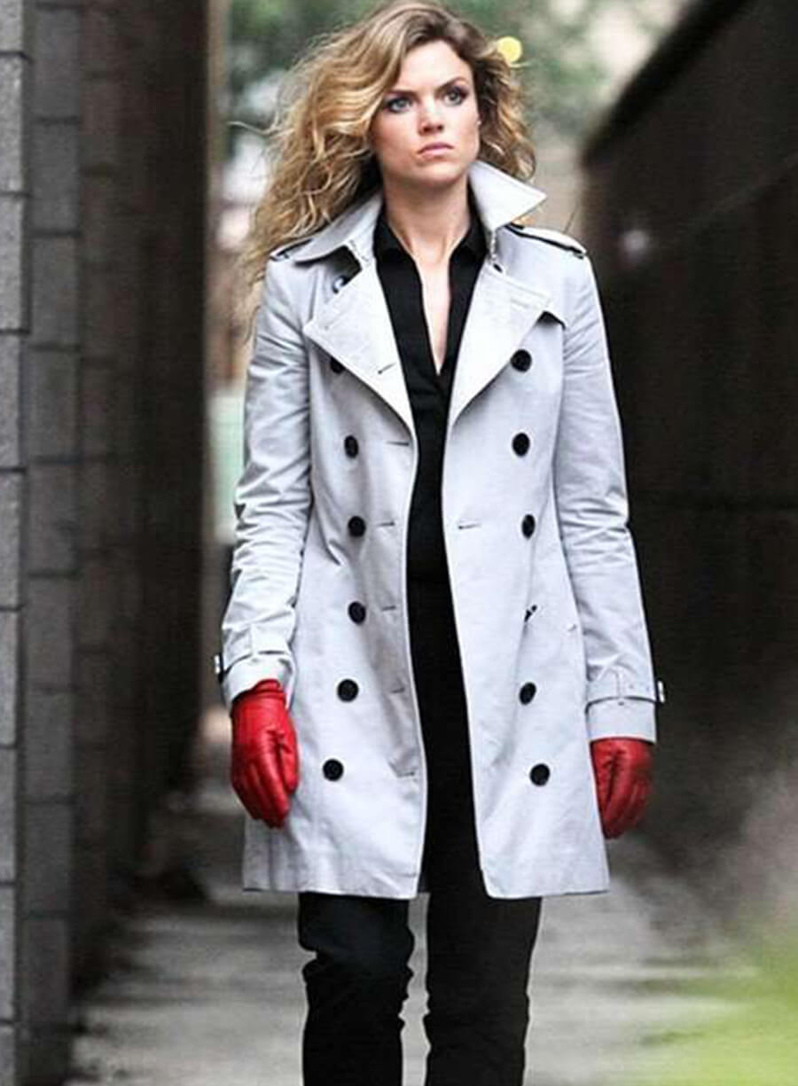 Harpoon Barbara Kean Inspired White Cotton Coat - Gotham Style