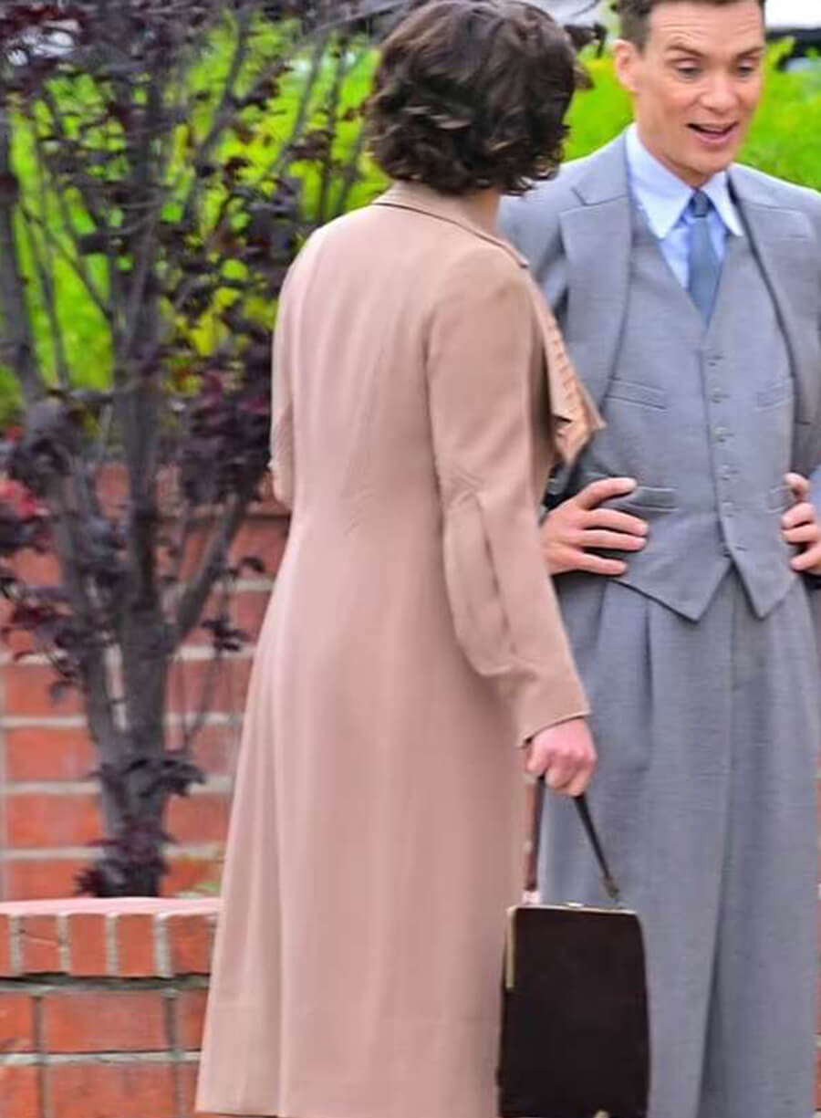 Harpoon Florence Pugh Inspired Brown Coat - Oppenheimer Style