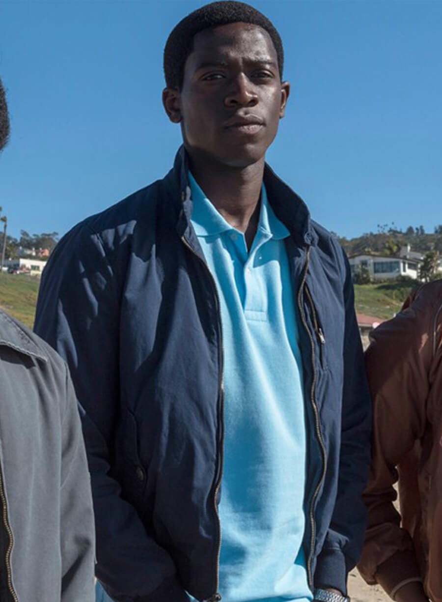Harpoon Franklin Saint Inspired Blue Leather Jacket - Snowfall Style